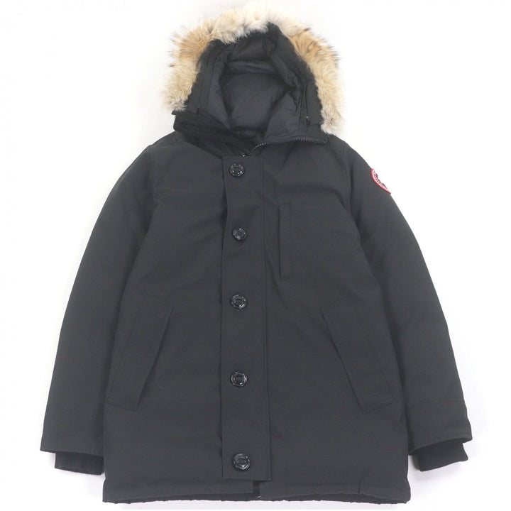 美品□CANADA GOOSE カナダグース 3438JM Jasper Parka ジャスパー ファーフーデッド ダウンジャケット ブラック S カナダ製 国内正規品