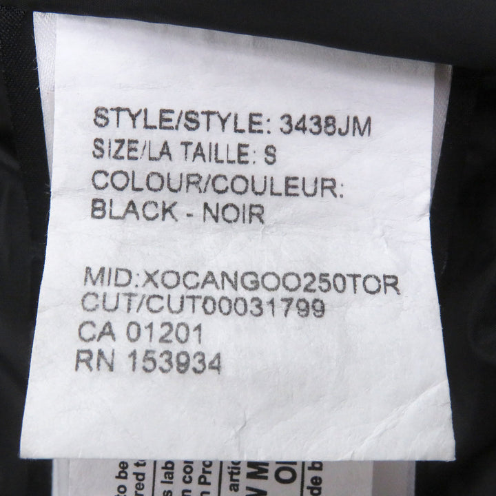 美品□CANADA GOOSE カナダグース 3438JM Jasper Parka ジャスパー ファーフーデッド ダウンジャケット ブラック S カナダ製 国内正規品