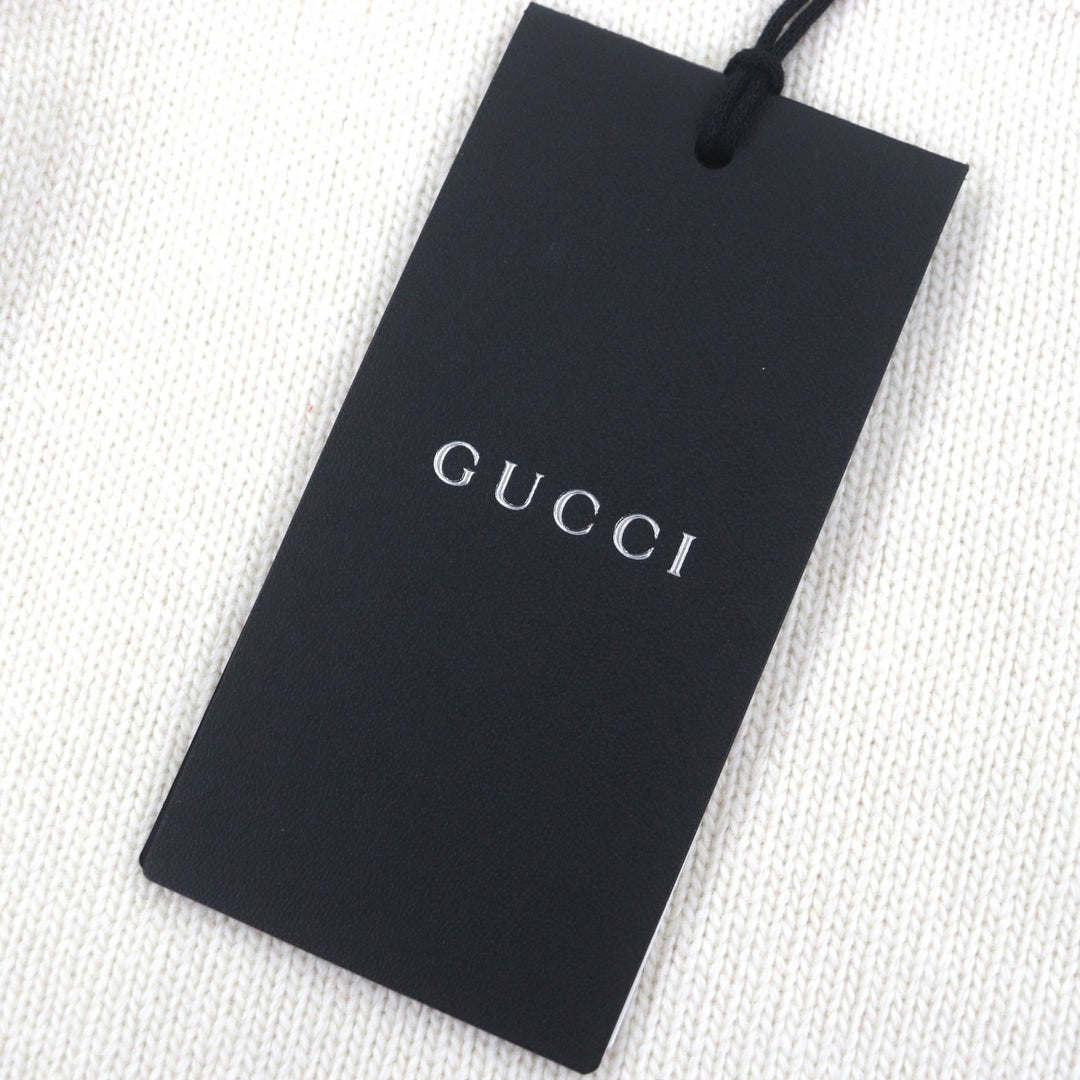 極美品▼GUCCI グッチ 26SS 864572 シェリーライン ウール100% ウェブインタルシア プルオーバー ニットセーター ホワイト S 正規品