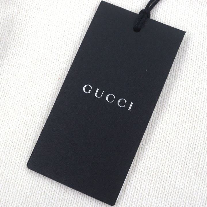 極美品▼GUCCI グッチ 26SS 864572 シェリーライン ウール100% ウェブインタルシア プルオーバー ニットセーター ホワイト S 正規品