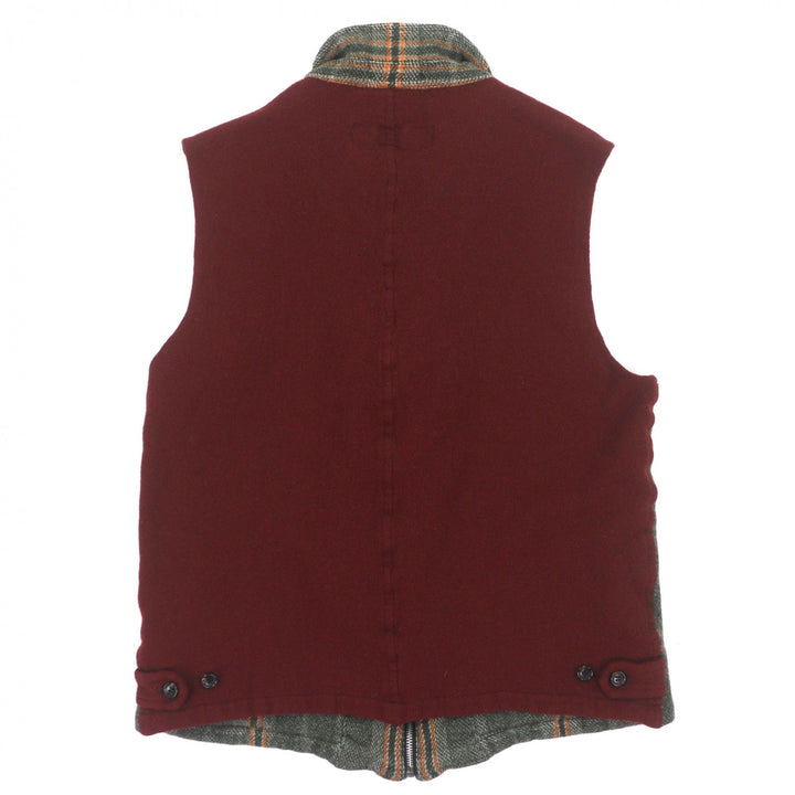 美品▼COMME des GARCONS HOMME PLUS コムデギャルソンオムプリュス 94AW 縮絨期 高橋盾/JONIO着用 チェック柄 ZIP ジレ ベスト M メンズ