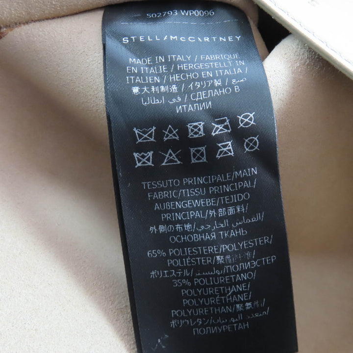 極美品☆Stella McCartney ステラマッカートニー Logo Puffy Tote Bag サークルロゴ ポーチ付 エコレザー トートバッグ ベージュ 正規品