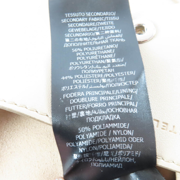 極美品☆Stella McCartney ステラマッカートニー Logo Puffy Tote Bag サークルロゴ ポーチ付 エコレザー トートバッグ ベージュ 正規品