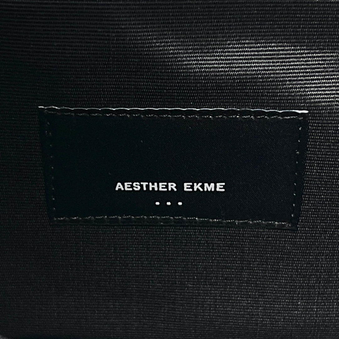 極美品▲AESTHER EKME エスター エクミ DEMI LUNE アシンメトリー レザー ショルダーバッグ ブルー スペイン製 レディース 保存袋付き