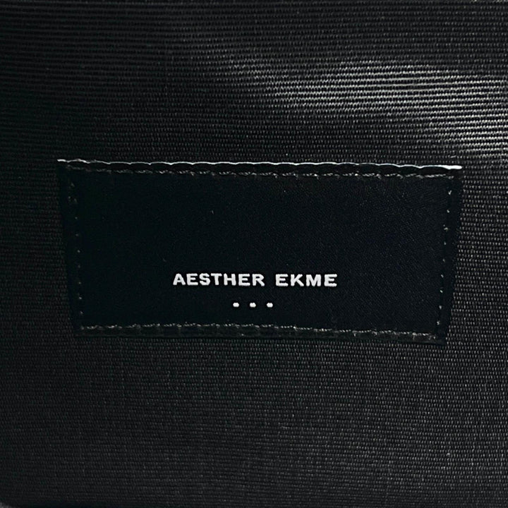 極美品▲AESTHER EKME エスター エクミ DEMI LUNE アシンメトリー レザー ショルダーバッグ ブルー スペイン製 レディース 保存袋付き
