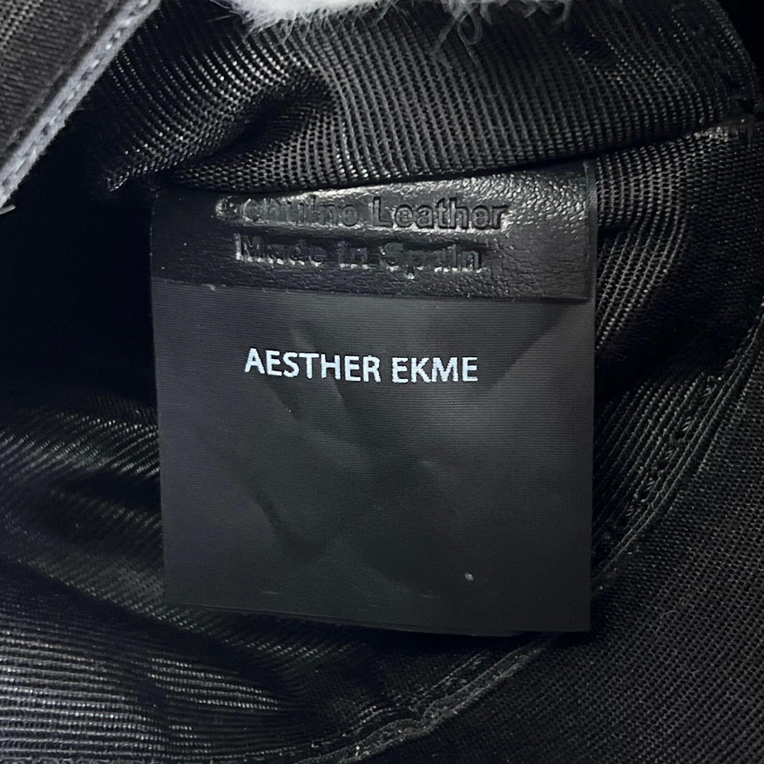 極美品▲AESTHER EKME エスター エクミ DEMI LUNE アシンメトリー レザー ショルダーバッグ ブルー スペイン製 レディース 保存袋付き