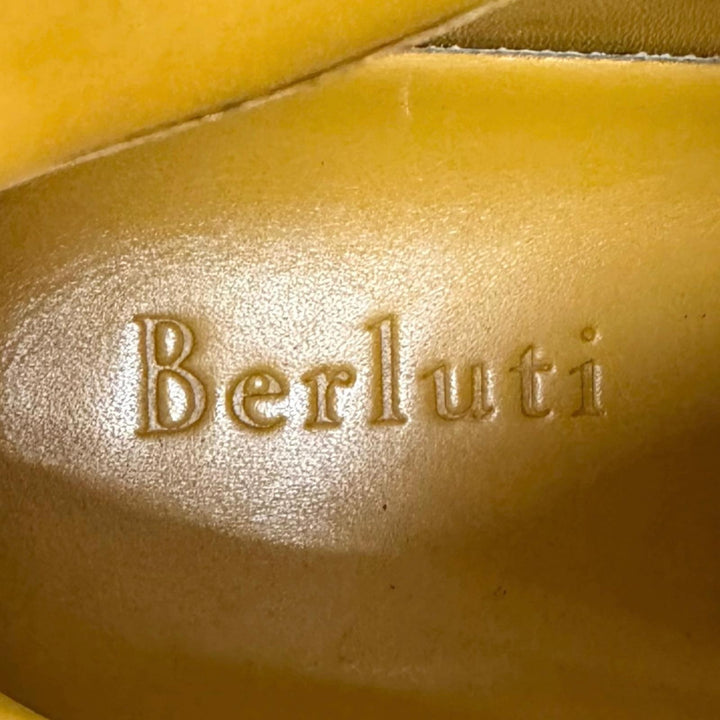 良品□Berluti ベルルッティ プレイタイム パティーヌレザー カリグラフィ ハイカットスニーカー ボルドー 6 メンズ 箱・保存袋付き