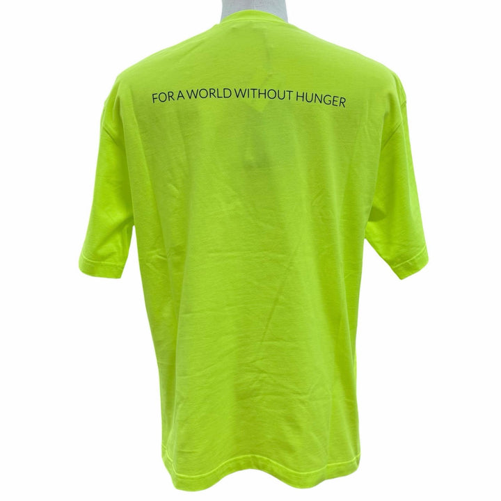 未使用品▼BALENCIAGA バレンシアガ 612966 WORLD FOOD PROGRAMME WFPロゴ オーバーサイズ 半袖Ｔシャツ ネオンイエロー XS 正規品