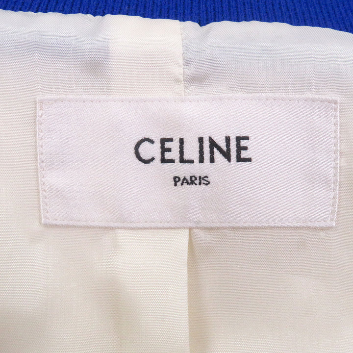未使用品□CELINE セリーヌ 2V35N851C スパンコール エンブロイダリー アメリカンテディジャケット ブルゾン 48 イタリア製 正規品