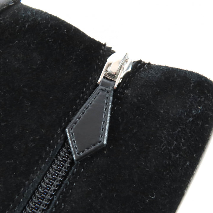 未使用品★HERMES エルメス レース・アップ ヴォーヴェロア ナッパレザー Hロゴ ハイカットスニーカー 36 箱・袋付 定価269500円
