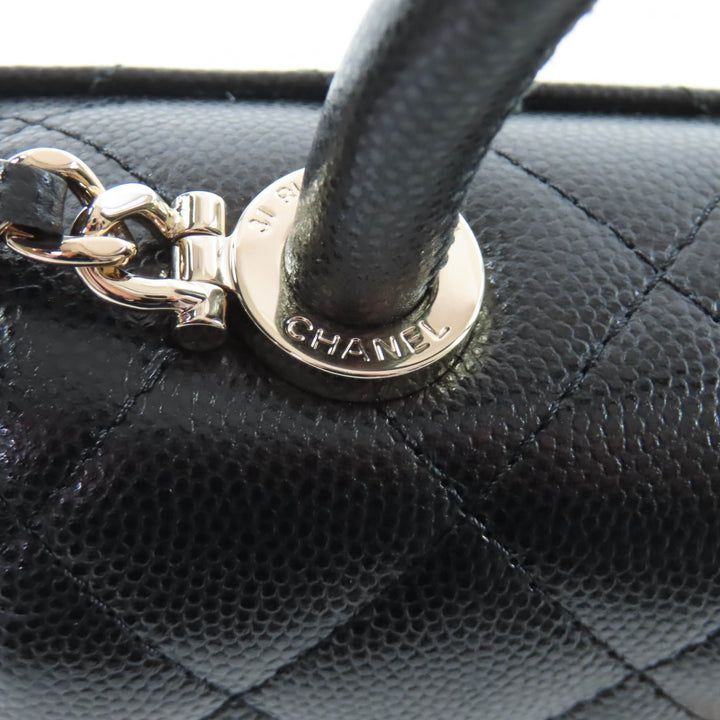 未使用品★CHANEL シャネル AP4244 キャビアスキン ココハンドル ミニ ショルダーバッグ ブラック ゴールド金具 箱・保存袋付 イタリア製