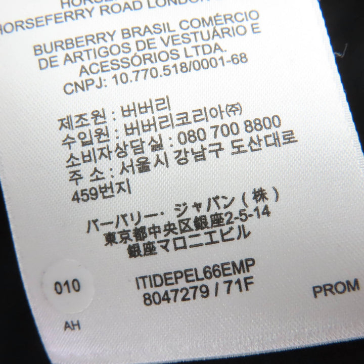 極美品☆BURBERRY バーバリー ニット切替 ラムレザー フード付 パーカー トップス ブラック 38 イタリア製 正規品 レディース