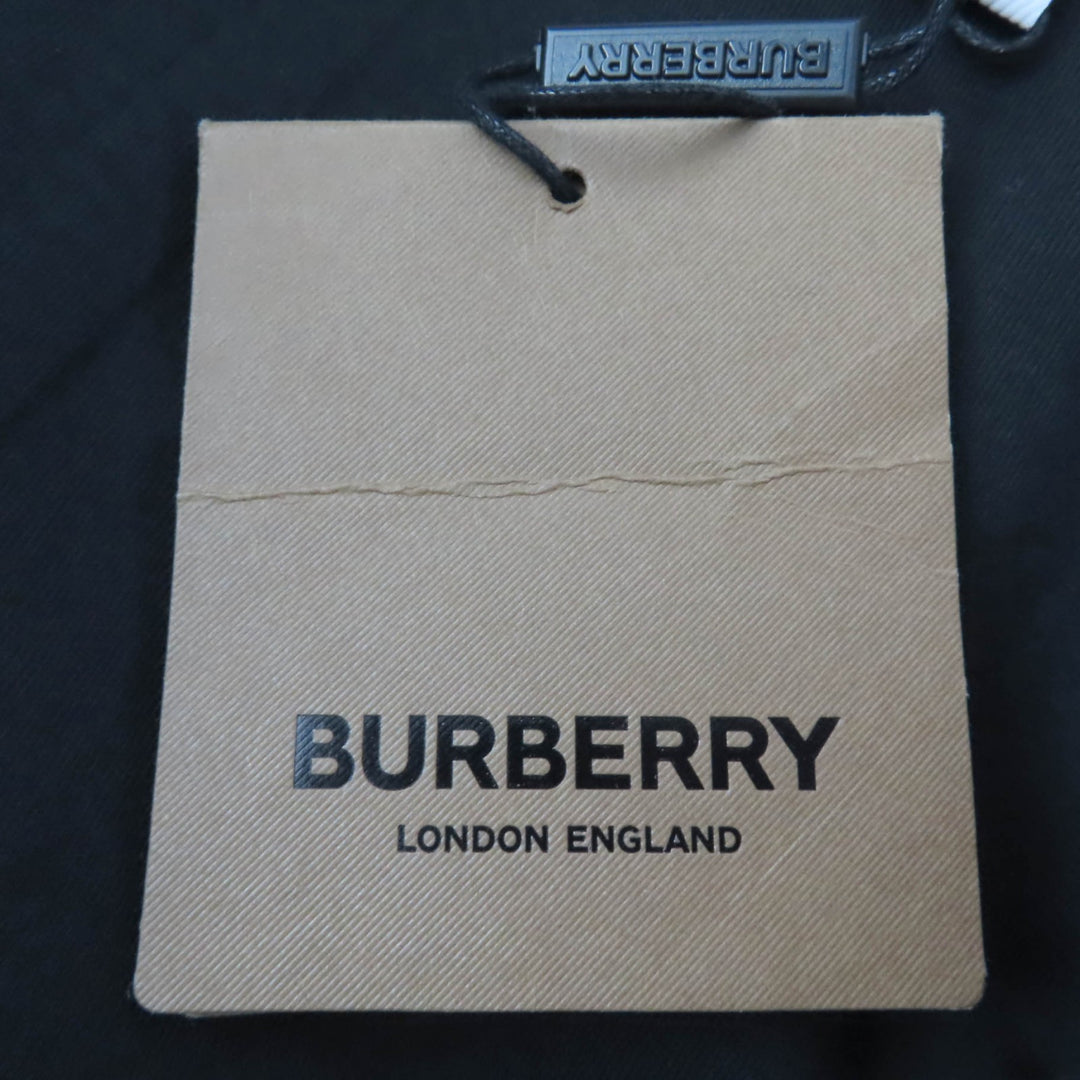 極美品☆BURBERRY バーバリー ニット切替 ラムレザー フード付 パーカー トップス ブラック 38 イタリア製 正規品 レディース