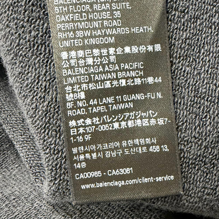 未使用品★バレンシアガ 24-25SS 783397 コットン100％ フレイドデストロイ加工 クロップド丈 パーカー 4 正規品 ユニセックス