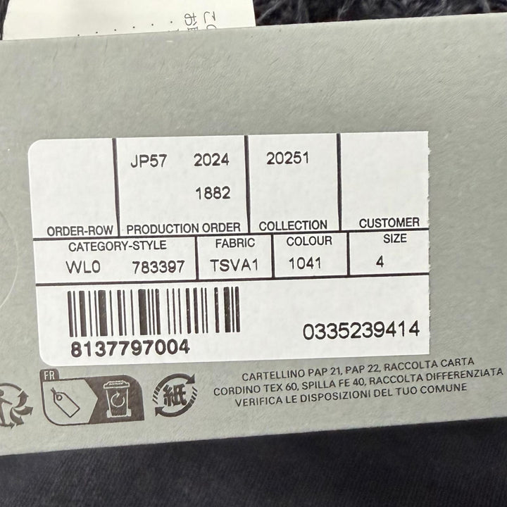 未使用品★バレンシアガ 24-25SS 783397 コットン100％ フレイドデストロイ加工 クロップド丈 パーカー 4 正規品 ユニセックス