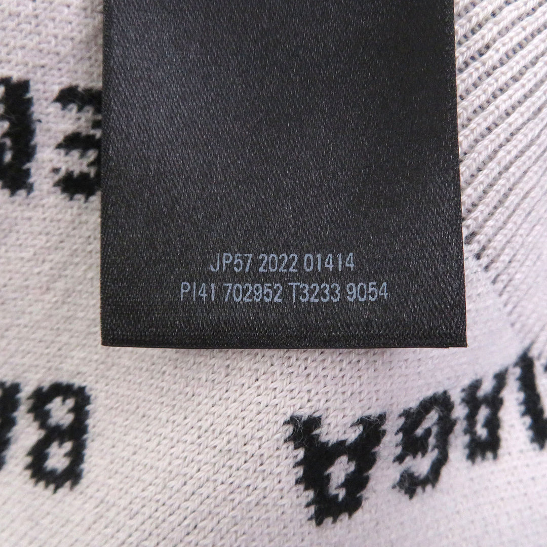 未使用品□BALENCIAGA バレンシアガ 702952 All Over Logo Sweaters オールオーバーロゴ 総柄 セーター アイボリー XS イタリア製 正規品