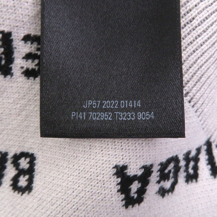 未使用品□BALENCIAGA バレンシアガ 702952 All Over Logo Sweaters オールオーバーロゴ 総柄 セーター アイボリー XS イタリア製 正規品