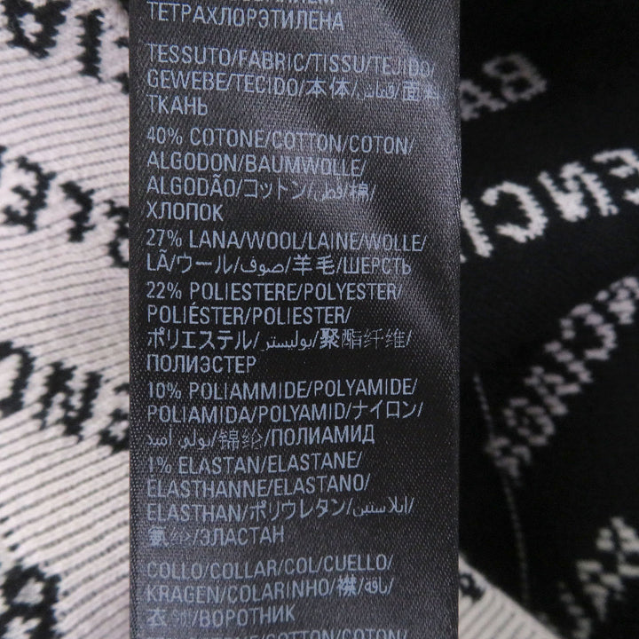 未使用品□BALENCIAGA バレンシアガ 702952 All Over Logo Sweaters オールオーバーロゴ 総柄 セーター アイボリー XS イタリア製 正規品