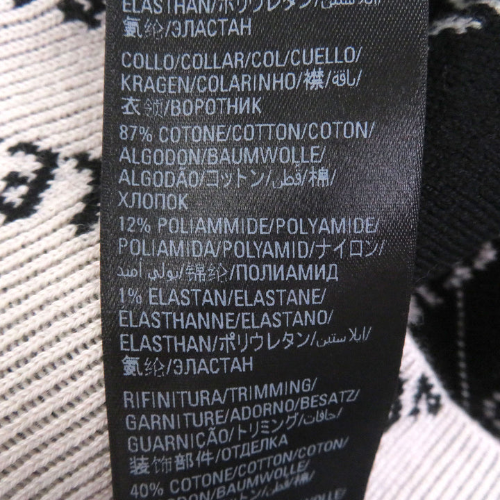 未使用品□BALENCIAGA バレンシアガ 702952 All Over Logo Sweaters オールオーバーロゴ 総柄 セーター アイボリー XS イタリア製 正規品