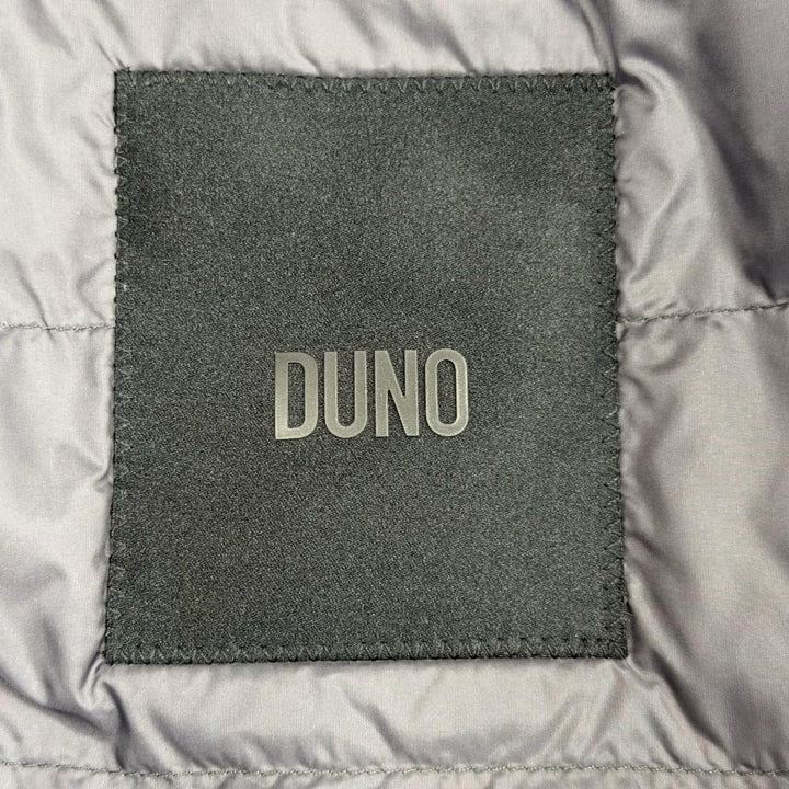 極美品▼DUNO デュノ LM612E ウール混 スタンドカラー ジップアップ パテッド ブルゾン ダウンジャケット グレー 50 正規品 メンズ