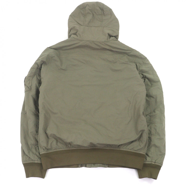 美品□C.P.Company シーピーカンパニー FLATT NYLON フーデッド パファージャケット 中綿入り ブルゾンジャケット カーキ 50 正規品
