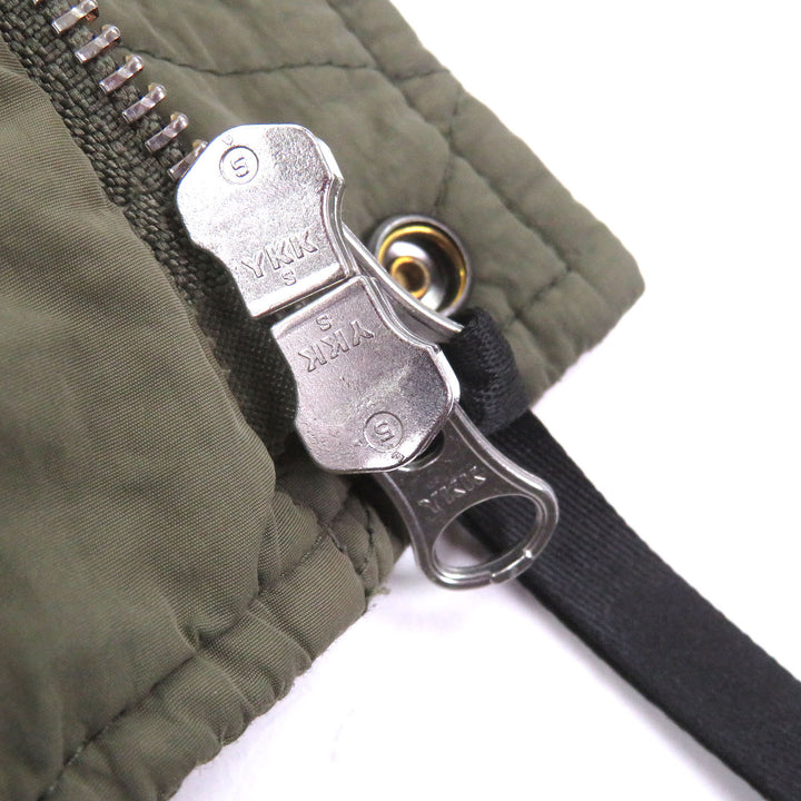 美品□C.P.Company シーピーカンパニー FLATT NYLON フーデッド パファージャケット 中綿入り ブルゾンジャケット カーキ 50 正規品