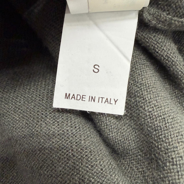 極美品▼Brunello Cucinelli ブルネロクチネリ カシミヤ100% Vネック プルオーバー ニットセーター グレー S イタリア製 正規品 メンズ　