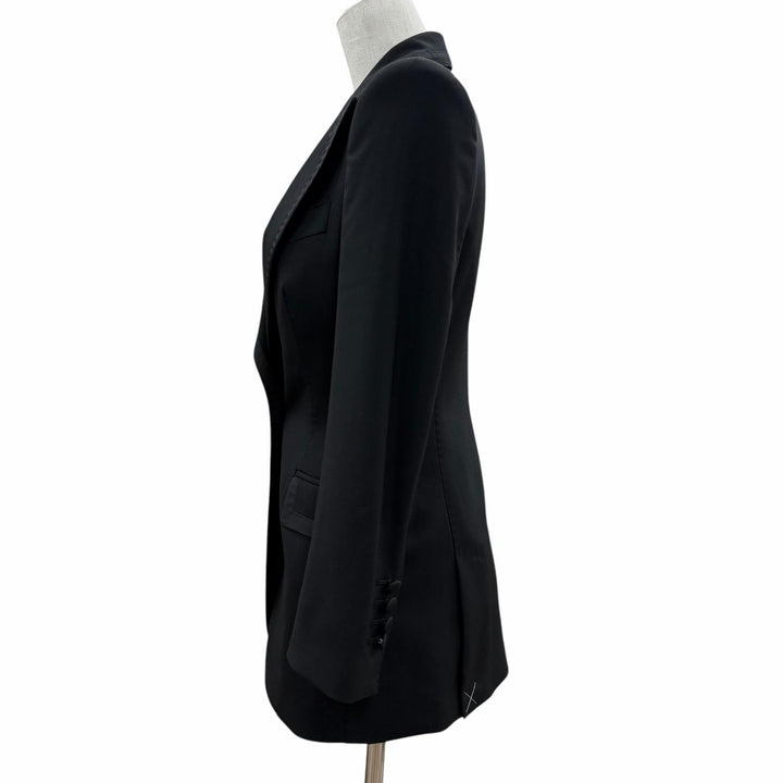 未使用品◇DOLCE&amp;GABBANA ドルチェ＆ガッバーナ F29EFT ウール シルク ジャケット 黒 36 イタリア製 正規品 レディース 定価484000円