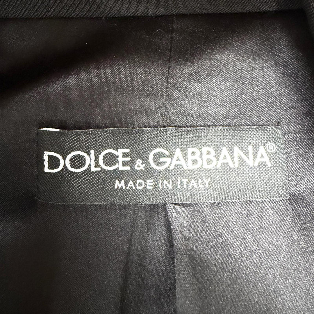 未使用品◇DOLCE&amp;GABBANA ドルチェ＆ガッバーナ F29EFT ウール シルク ジャケット 黒 36 イタリア製 正規品 レディース 定価484000円