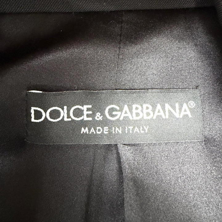未使用品◇DOLCE&amp;GABBANA ドルチェ＆ガッバーナ F29EFT ウール シルク ジャケット 黒 36 イタリア製 正規品 レディース 定価484000円