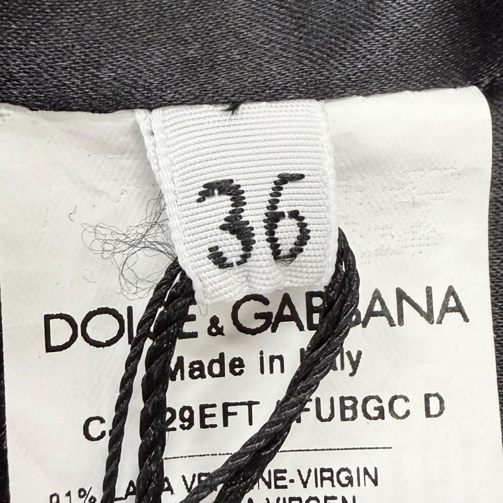 未使用品◇DOLCE&amp;GABBANA ドルチェ＆ガッバーナ F29EFT ウール シルク ジャケット 黒 36 イタリア製 正規品 レディース 定価484000円