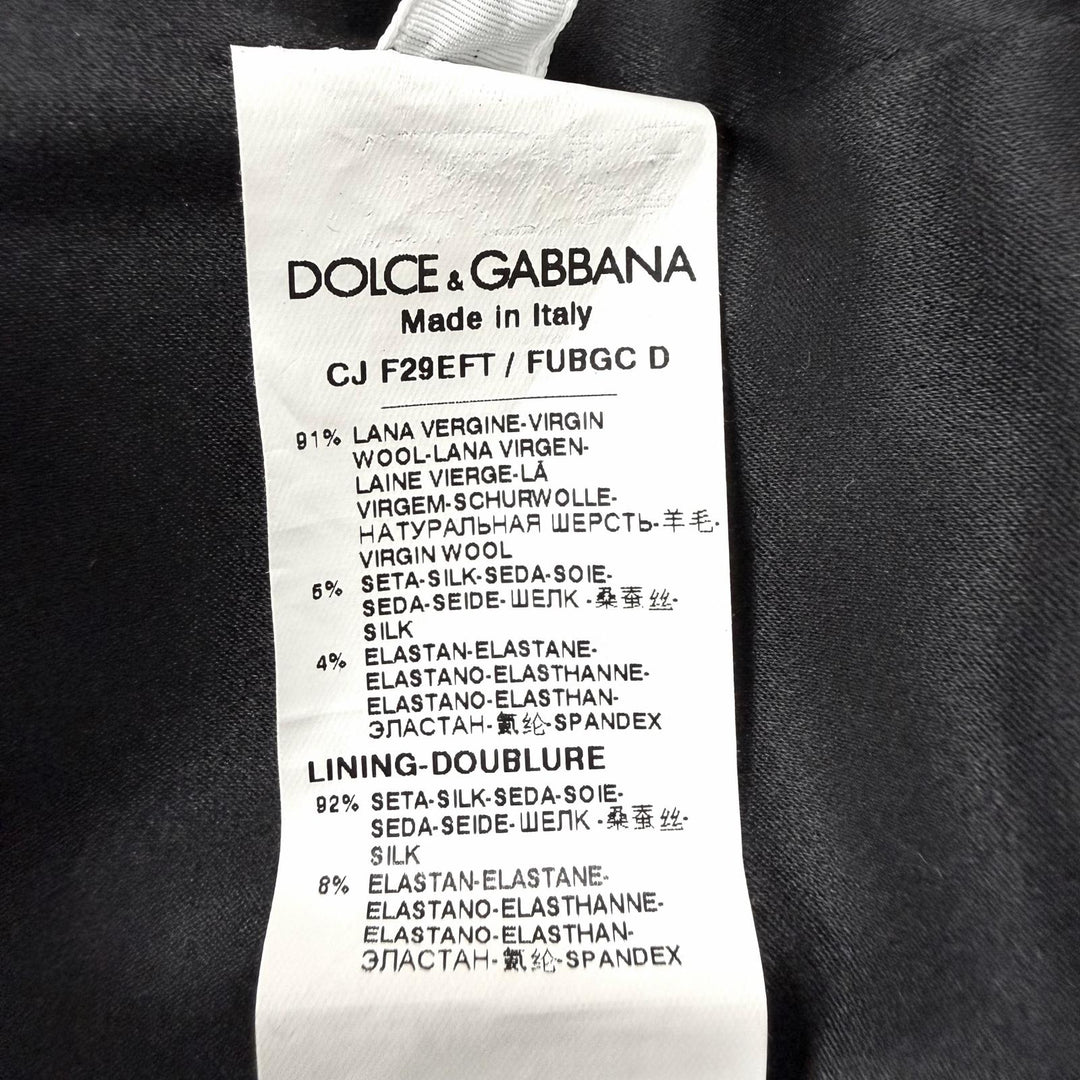 未使用品◇DOLCE&amp;GABBANA ドルチェ＆ガッバーナ F29EFT ウール シルク ジャケット 黒 36 イタリア製 正規品 レディース 定価484000円