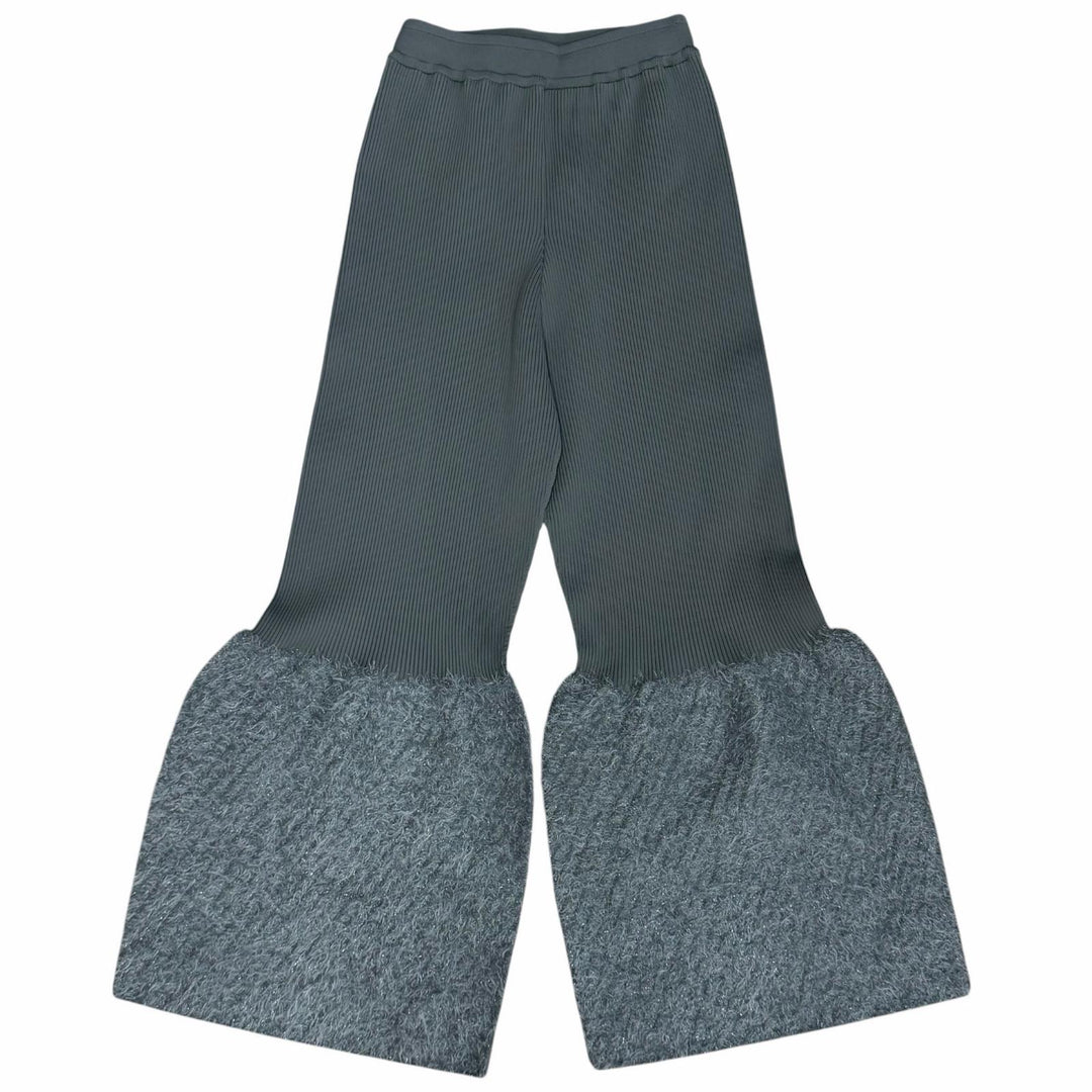 極美品★CFCL シーエフシーエル CF006KF150 POTTERY LUXE BELL BOTTOM PANTS IRON GRAY ラメ入り パンツ 1 日本製 正規品 レディース
