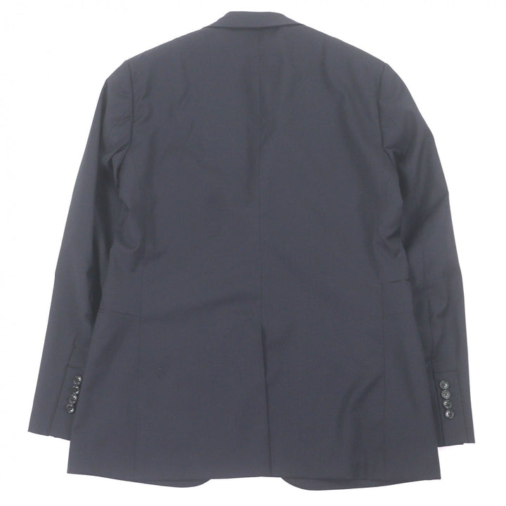 極美品□HERMES エルメス 22SS シルク混 シングル テーラードジャケット ブレザー ネイビー 50 イタリア製 正規品 メンズオススメ◎