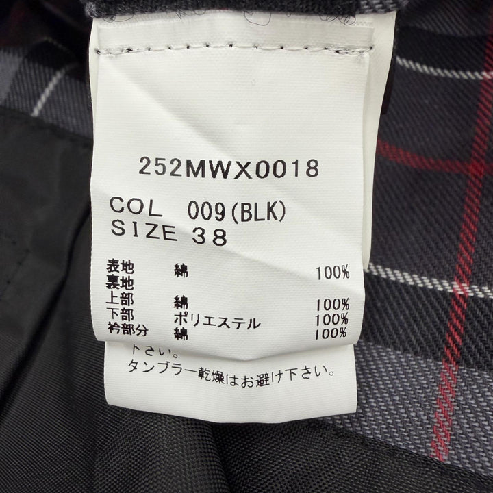 美品▼Barbour バブアー 25AW 252MWX0018 BEDALE 襟コーデュロイ ロゴ刺繍 WZIPUP ワックスジャケット ブラック 38 UK製 正規品 メンズ