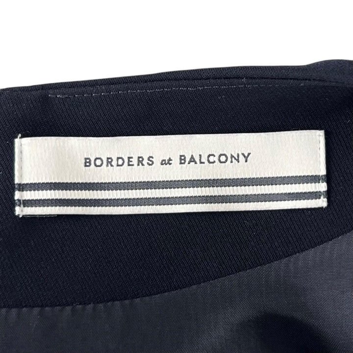 極美品▲BORDERS at BALCONY ボーダーズ アット バルコニー BD2221I-3C-02 ペプラム ブラウス ネイビー 38 日本製 正規品 レディース