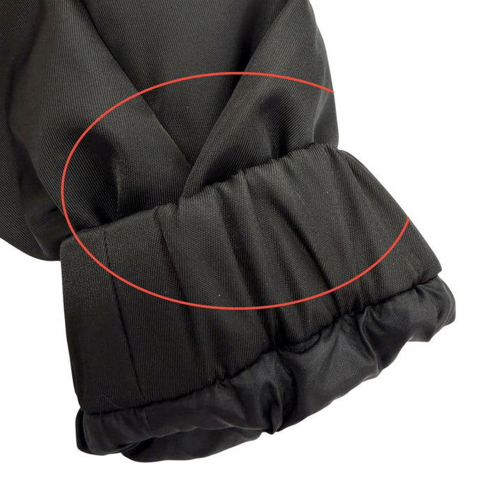 美品△MONCLER モンクレール 2018年製 D20934680005 FATSIAN ファシア ロゴワッペン フード付き ダウンジャケット ブラック 0 正規品