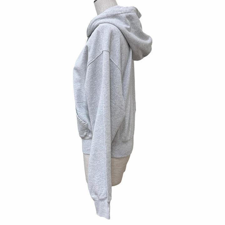 極美品★Alexander Wang アレキサンダーワン 4CC1252112 コットン100％ ラインストーン 裏起毛 ZIP UP パーカー グレー XS 正規品