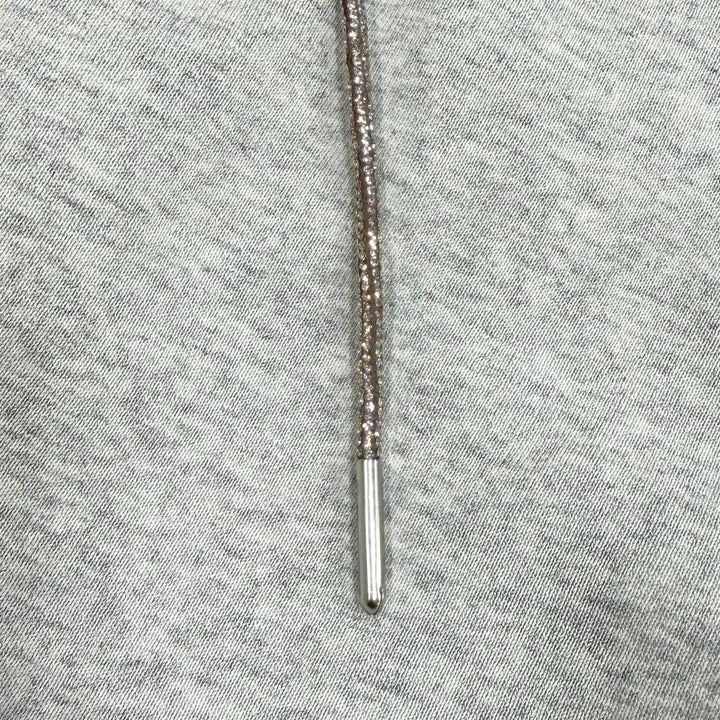 極美品★Alexander Wang アレキサンダーワン 4CC1252112 コットン100％ ラインストーン 裏起毛 ZIP UP パーカー グレー XS 正規品
