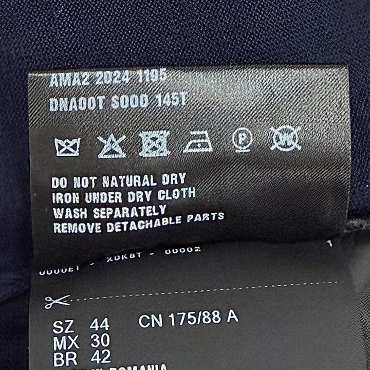 未使用品◇PRADA プラダ 2024年製 DNA00T バージンウール100％ 襟付き 2WAY 長袖ポロシャツ ニット ネイビー 44 正規品 レディース