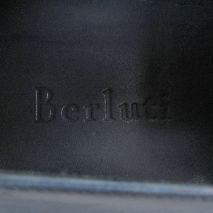 美品□Berluti ベルルッティ アンディ パティーヌレザー クロコダイル 50周年記念モデル コインローファー ペニーローファー ブルー 8