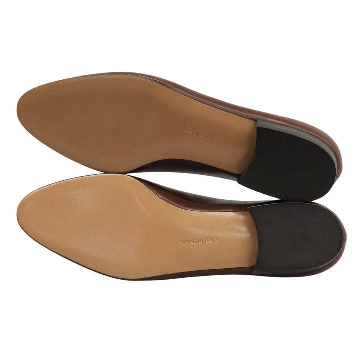 未使用品▲Salvatore Ferragamo サルヴァトーレフェラガモ NURSE ヴァラリボン レザー パンプス ブラウン 6 1/2 C イタリア製 レディース