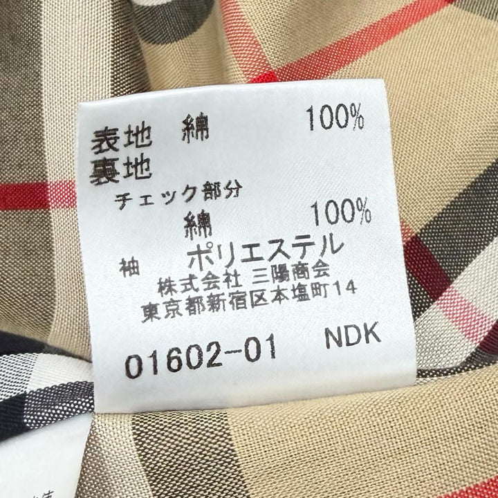美品★BURBERRY LONDON バーバリーロンドン コットン100％ ロゴボタン・ベルト付 裏地ノバチェック柄 トレンチコート グレー 11 正規品