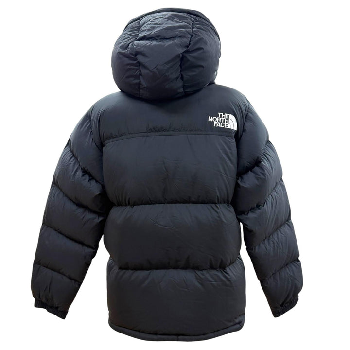 極美品▼THE NORTH FACE ザ・ノースフェイス ND92331 Nuptse Hoodie ロゴ刺繍 フーデッド ダウンジャケット ブラック L 正規品 メンズ