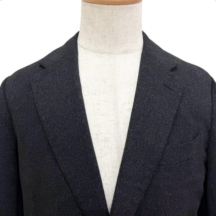 美品□CARUSO カルーゾ カシミヤ100％ 伊勢丹別注 ロロピアーナ社製生地使用 チェスターコート チャコールグレー 46 イタリア製 正規品