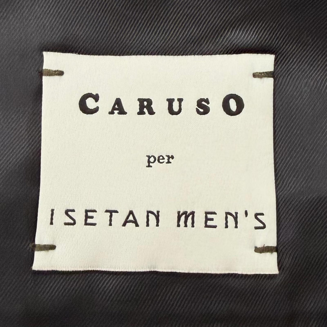 美品□CARUSO カルーゾ カシミヤ100％ 伊勢丹別注 ロロピアーナ社製生地使用 チェスターコート チャコールグレー 46 イタリア製 正規品