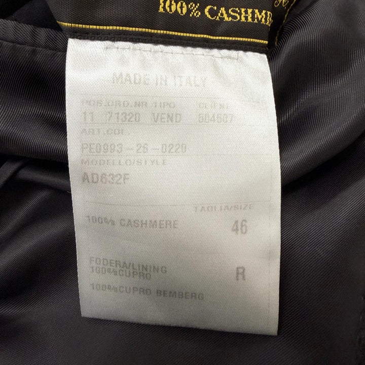 美品□CARUSO カルーゾ カシミヤ100％ 伊勢丹別注 ロロピアーナ社製生地使用 チェスターコート チャコールグレー 46 イタリア製 正規品