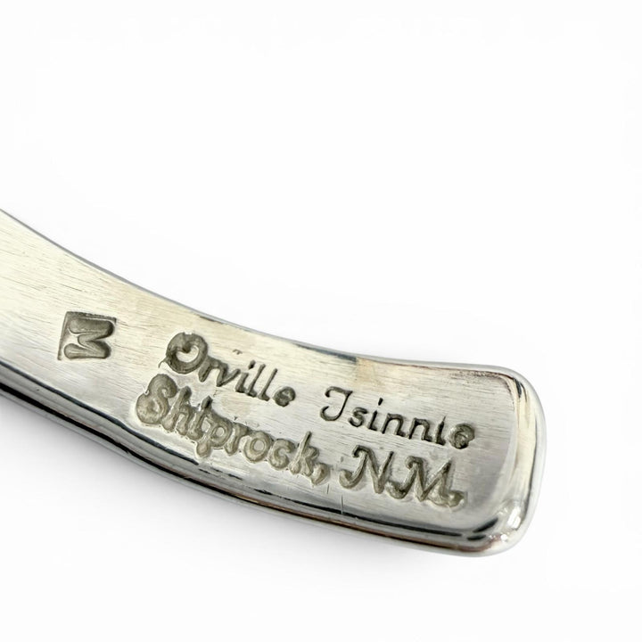 極美品☆ORVILLE TSINNIE オーヴィルツィニー 925 ラピスラズリ ナバホ族 バングル シルバー ブルー M 重量45.4g レディース