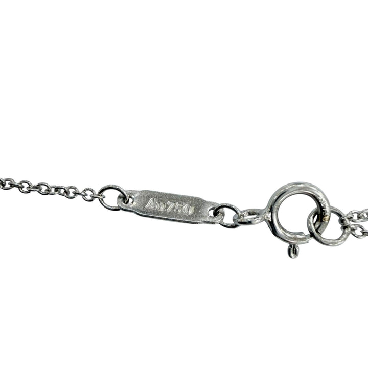 美品☆TIFFANY&amp;Co. ティファニー ティファニーT スマイル ペンダント ミニ AU750(WG) ダイヤモンド ホワイトゴールド 重量2.32g 保袋付