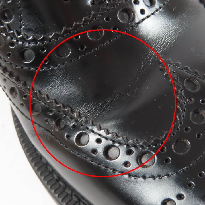 極美品☆Churchs Miu Miu チャーチ ミュウミュウ 5E038E ウイングチップ オックスフォード レザーシューズ ブラック 39 伊製 レディース